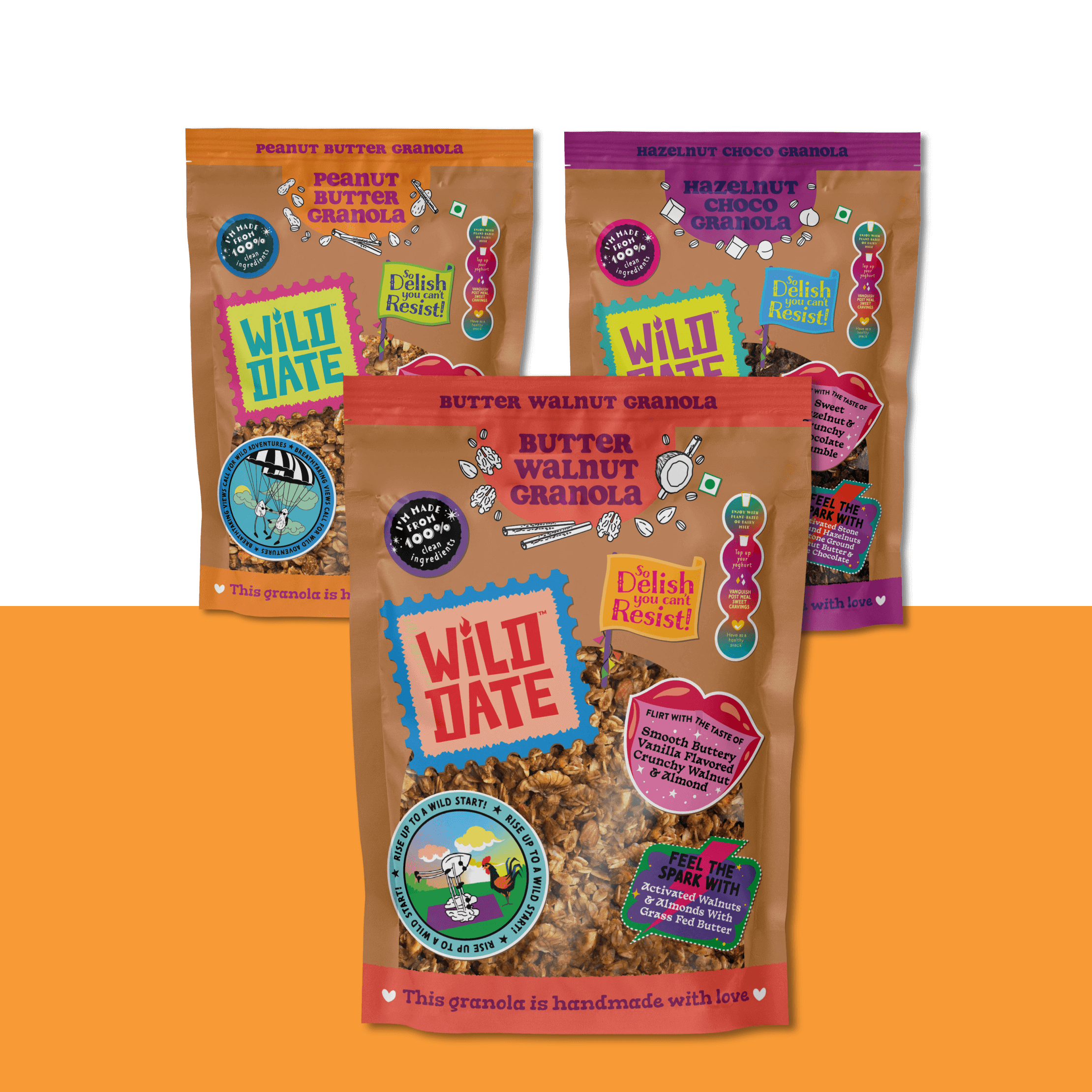 Assorted Granola Healthy Breakfast Wild Date