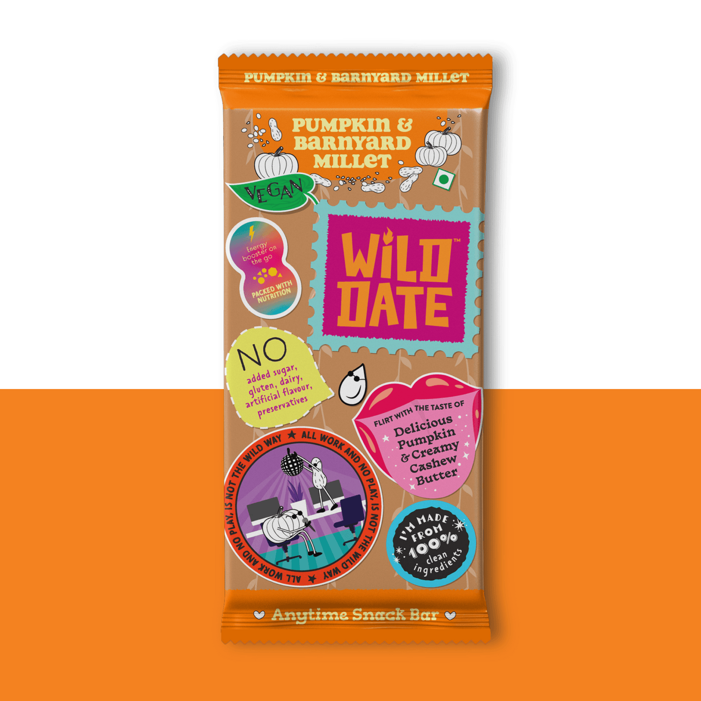 Wild Date Vegan Bar Assorted - Pumpkin & barnyard millet