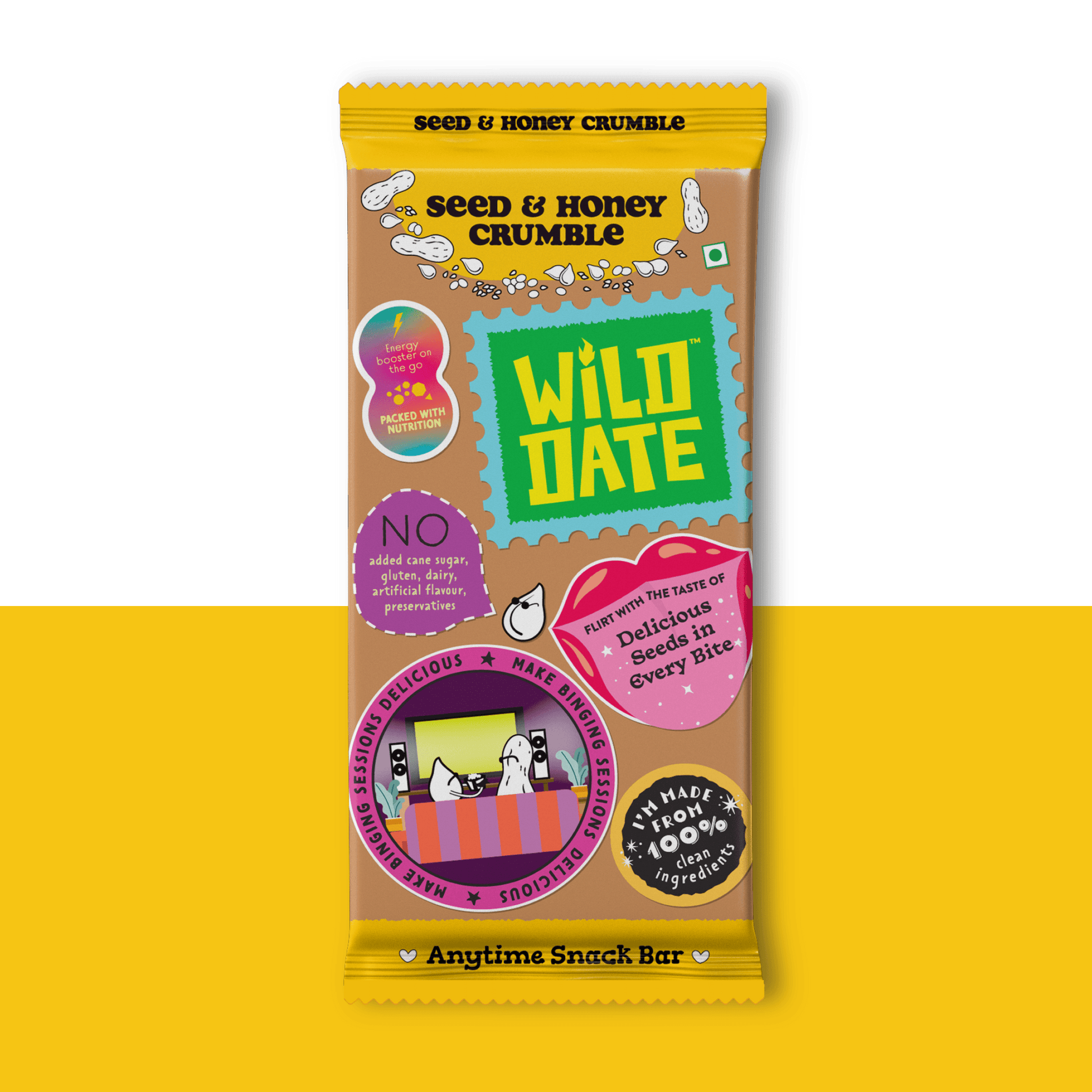 Wild Date snack bar assorted - Seed & honey crumble